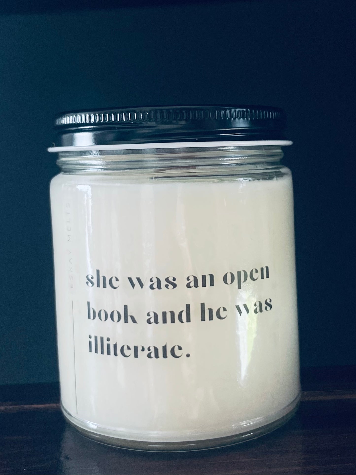 She was an open book 9oz Coconut Soy Candle