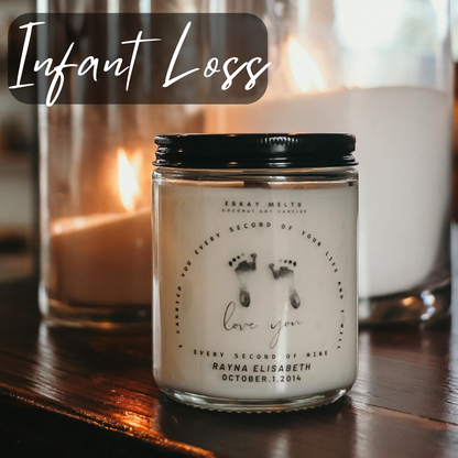 9oz Infant Loss Print Candle